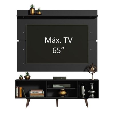 Rack Madesa Dubai e Painel para Tv até 65 Polegadas com Pés