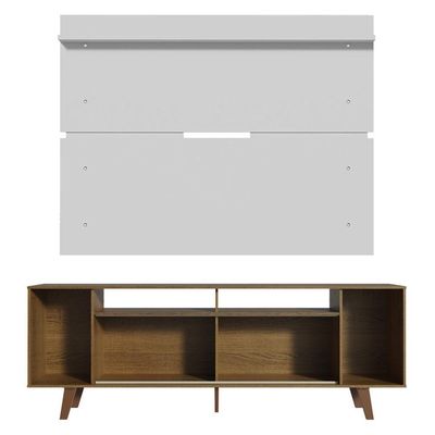 Rack Madesa Cancun com Pés e Painel para Tv Até 65 Polegadas