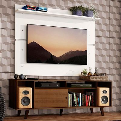 Rack Madesa Cancun com Pés e Painel para Tv Até 65 Polegadas