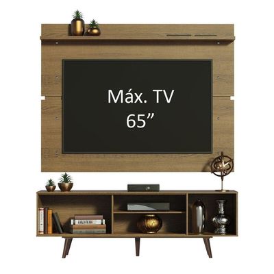 Rack Madesa Dubai e Painel para Tv até 65 Polegadas com Pés