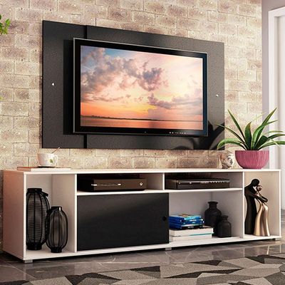 Rack Cancun e Painel Tv até 58" Branco/preto Madesa