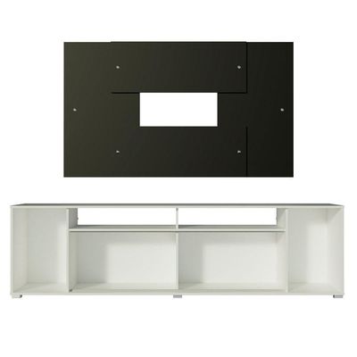 Rack Cancun e Painel Tv até 58" Branco/preto Madesa