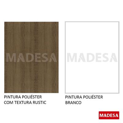 RackRustic e Painel para TV Metz Branco Madesa