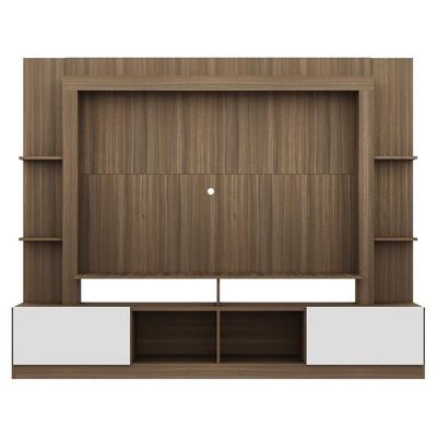 Rack Estante com Painel Tv 65 e 2 Portas Oslo Madeirado