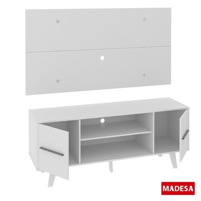 Rack e Painel para TV até 50" Copenhagen Branco Madesa