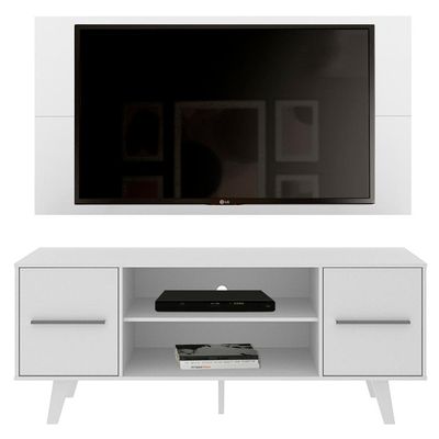 Rack e Painel para TV até 50" Copenhagen Branco Madesa
