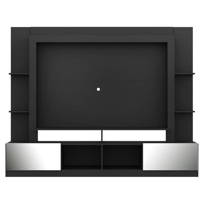 Rack com Painel Suporte Tv 65´´ com Espelho Preto/Branco