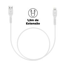 Cabo Dual Shock ( iPhone / iPad ) Lightning - Branco - 1,2m (MFI Homologado) - Gshield