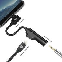 Adaptador p2 para Lightning Armor com Entrada para Carregamento - Preto - Gshield