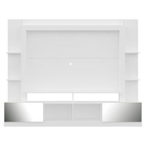 Rack com Painel Tv 65 Portas com Espelho Oslo Branco e Fumê