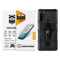 Kit Capa Clip e Pelicula Nano Vidro Xiaomi Redmi Note 8 - Gshield