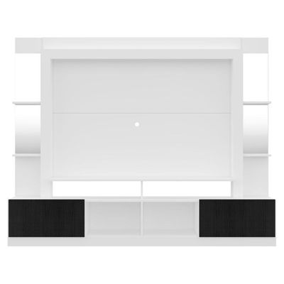 Rack com Painel Tv 65 Prateleiras com Espelho Oslo Branco