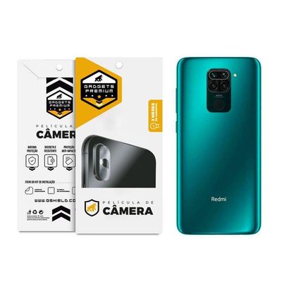 Película Defender Glass + Camera + Fibra de Carbono + Capa Dual Shock X Para Redmi Note 9 - Gshield