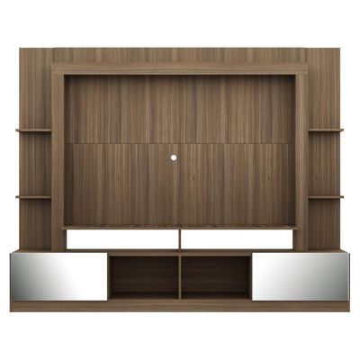 Rack com Painel Tv 65 Portas com Espelho Oslo Madeirado