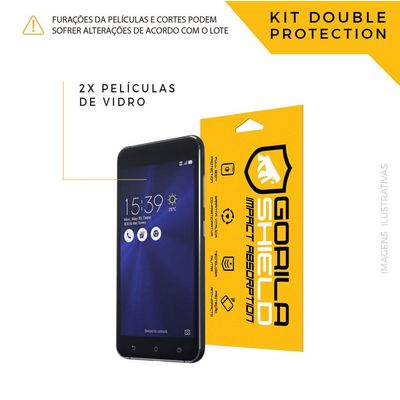 Película de Vidro Dupla para Asus Zenfone 3 5.2 ZE520KL (Cobre apenas superfície plana da tela)