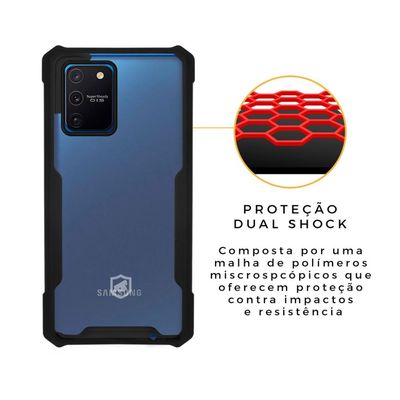 Capa Dual Shock X Preta Para Samsung Galaxy S10 Lite - Gshield