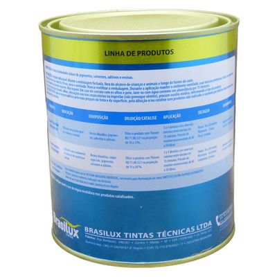 Tinta Cinza Brasilux Chassi 900 ml Extra Rápido