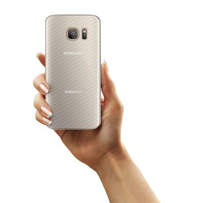 Película Traseira de Fibra de Carbono Transparente para Samsung Galaxy S7 Edge - Gorila Shield