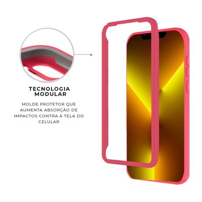 Capa Stronger Rosa para iPhone 13 Pro - Gshield