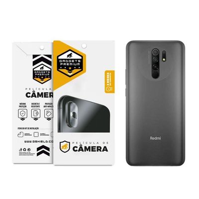 Película Defender Glass + Camera + Fibra de Carbono + Capa Dual Shock X Para Redmi 9 - Gshield