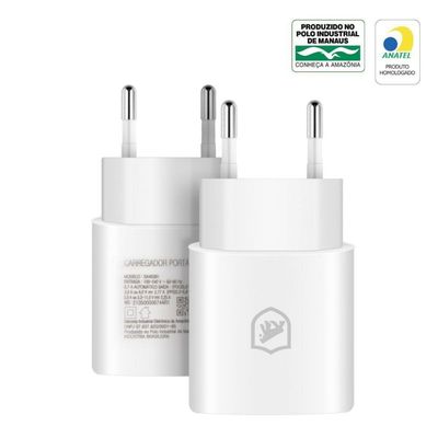 Kit Carregador Turbo Tipo C + Cabo Dual Shock Tipo C / Lightning + Carregador de Brinde - Gshield
