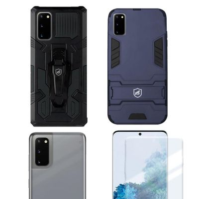 Capa Armor+ Capa Clip + Película Nano Gel + Nano Traseira Para Samsung Galaxy S20 - Gshield