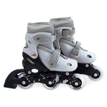 Kit Roller Cinza Tamanho P 30-33 (Roller, Joelheira e Capacete)