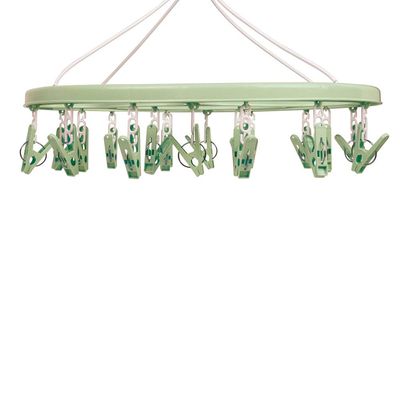 Mini-varal Oval 24 Prendedores - Verde