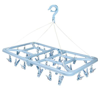 Mini-varal Retangular Dobrável 32 Prendedores - Azul