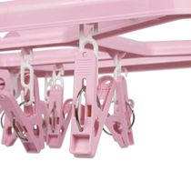 Mini-varal Retangular Dobrável 32 Prendedores - Rosa