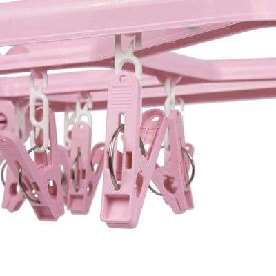 Mini-varal Retangular Dobrável 32 Prendedores - Rosa