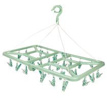 Mini-varal Retangular Dobrável 32 Prendedores - Verde