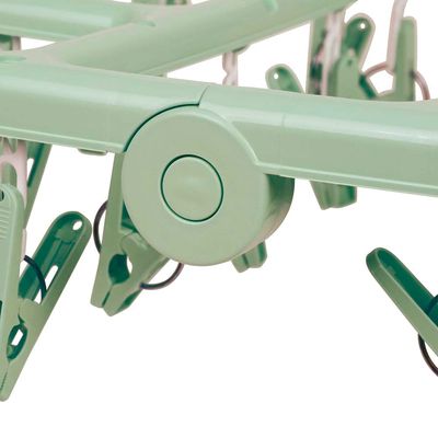 Mini-varal Retangular Dobrável 32 Prendedores - Verde