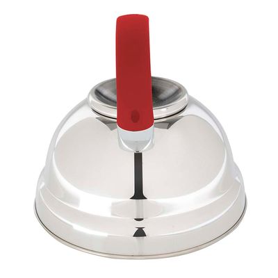 Chaleira Aço Inox 3 Litros Fundo Triplo Diletta Vermelha