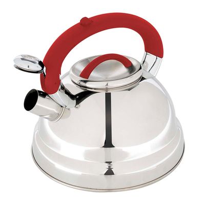 Chaleira Aço Inox 3 Litros Fundo Triplo Diletta Vermelha