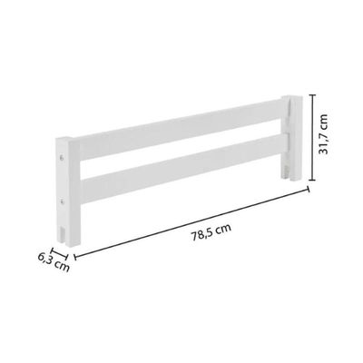Grade De Proteção P Em Madeira Maciça Branco