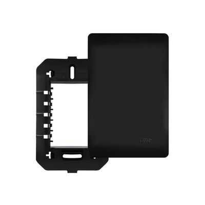 Placa Cega Com Suporte Fame Habitat Black 4x2 Preta