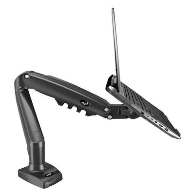 Kit Suporte Articulado De Mesa Pistão A Gás F80n Elg + Bandeja Apoio Notebook Nbh-1