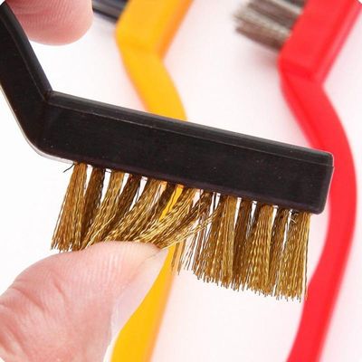 Kit De Escovas Multiuso Aço Latão E Nylon - 3 Peças