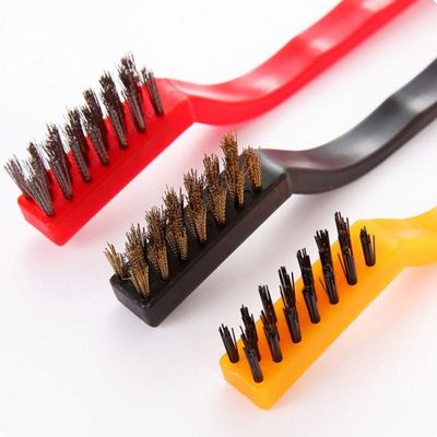 Kit De Escovas Multiuso Aço Latão E Nylon - 3 Peças
