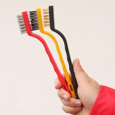 Kit De Escovas Multiuso Aço Latão E Nylon - 3 Peças