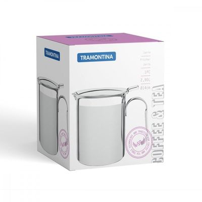 Jarra Tramontina Buena Para água Em Aço Inox Com Tampa 14 Cm 2,9 L