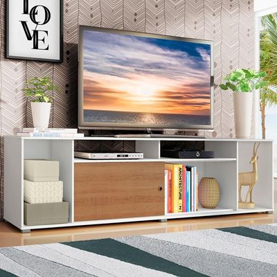 Rack Cancun para TV até 65" Branco/Rustic Madesa