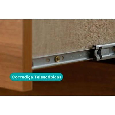 Cômoda de Quarto 1160 c/ 6 Gavetas c/ Espelho Freijo - Carraro