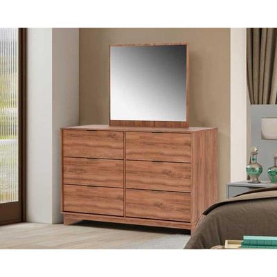 Cômoda de Quarto 1160 c/ 6 Gavetas c/ Espelho Freijo - Carraro