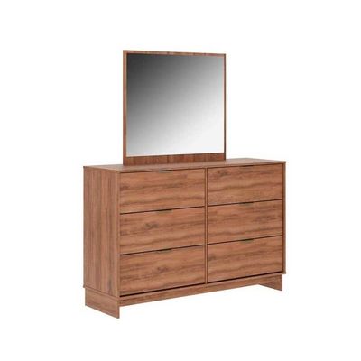 Cômoda de Quarto 1160 c/ 6 Gavetas c/ Espelho Branco/Courano Branco - Carraro