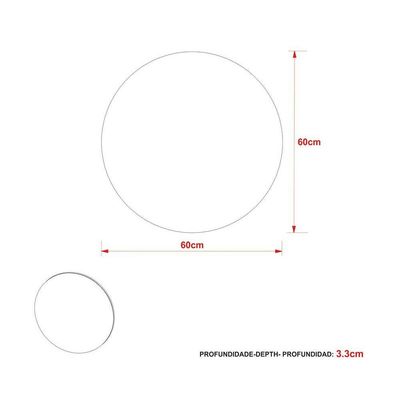 Espelheira de Banheiro BN3640 60cm Metalizado - Tecno Mobili