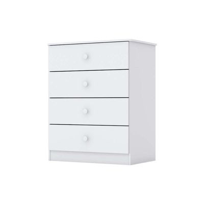 Quarto Infantil Completo Labirinto 3 Peças (1 Guarda Roupa + 1 Berço + 1 Cômoda) QI58 Branco - Henn