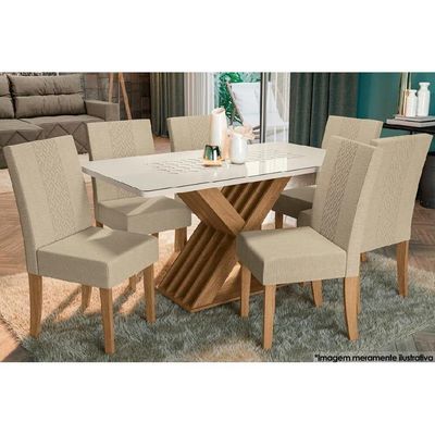 Base Mesa de Jantar Graviola BA29 Madeirado s/ Tampo Nogueira - Kappesberg