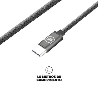 Cabo Symetric - Cinza - Tipo C / USB - 1,5M